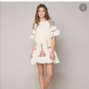 Free People Pavlo Embroidered Tunic Dress Size Small NWT